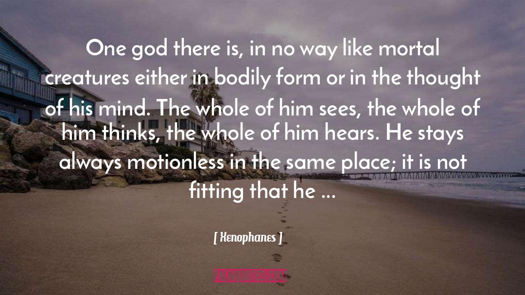One God quotes by Xenophanes