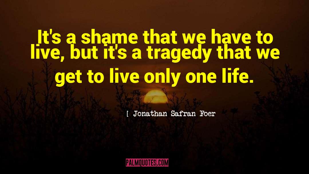 One Life quotes by Jonathan Safran Foer