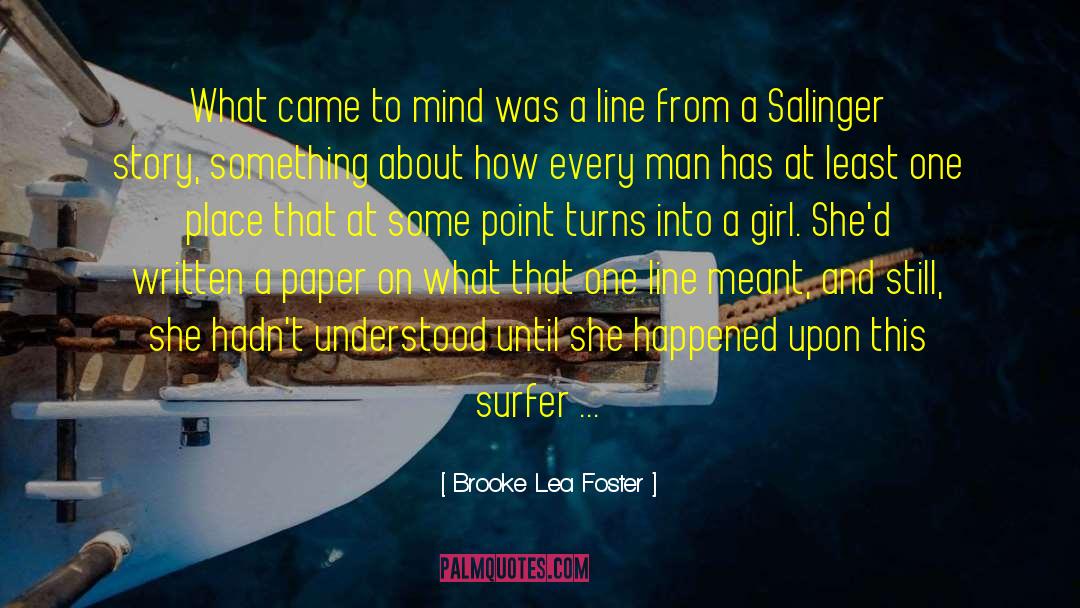 One Line quotes by Brooke Lea Foster