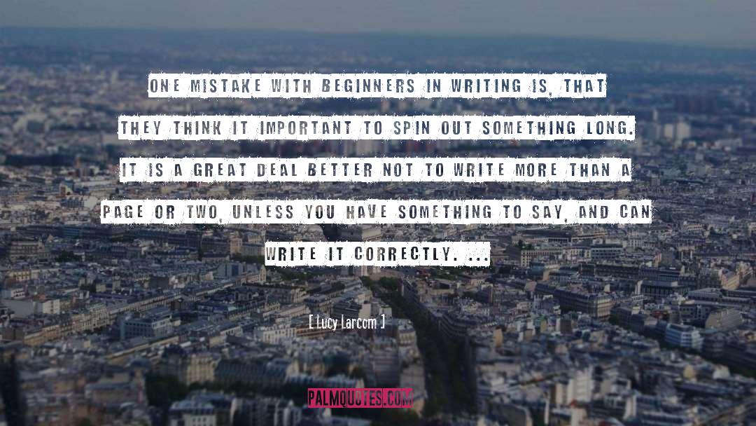 One Mistake quotes by Lucy Larcom