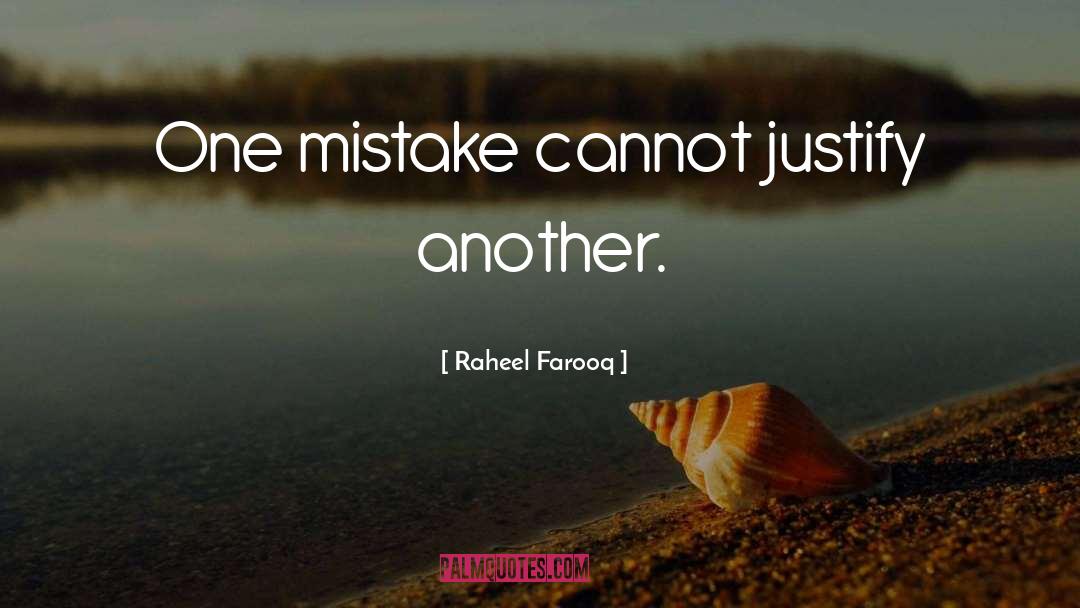 One Mistake quotes by Raheel Farooq