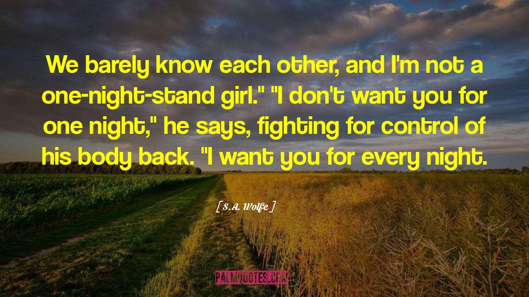One Night Stand quotes by S.A. Wolfe