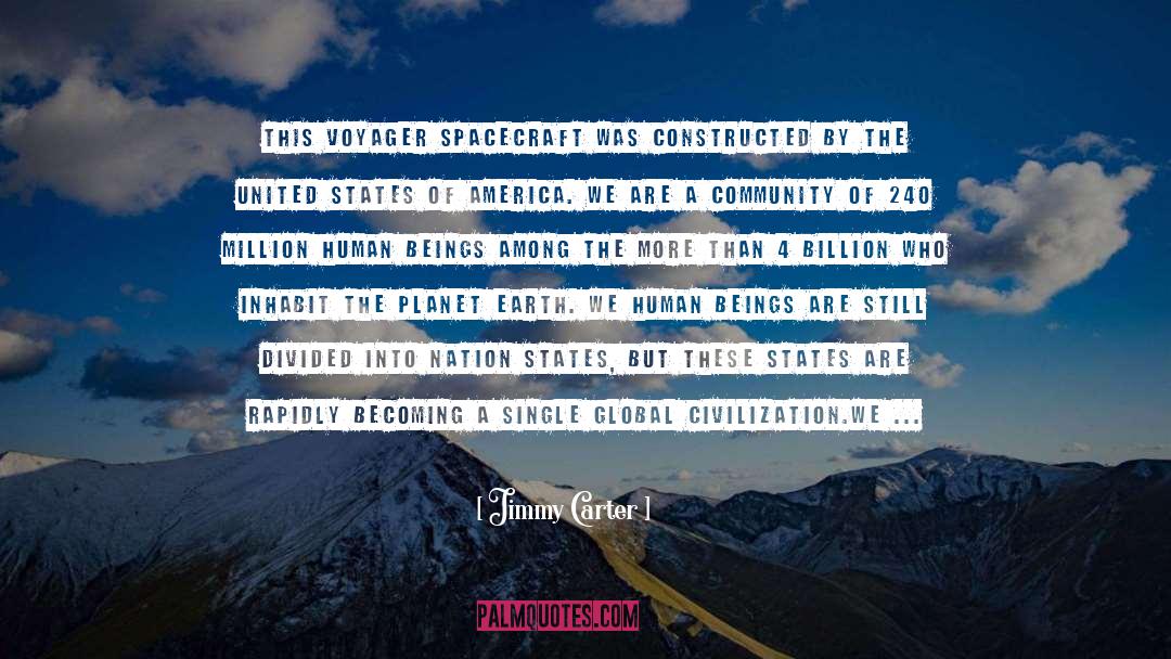 One Planet Earth One Human Race quotes by Jimmy Carter