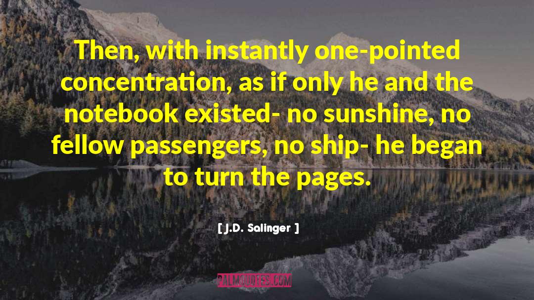 One Pointed Concentration quotes by J.D. Salinger