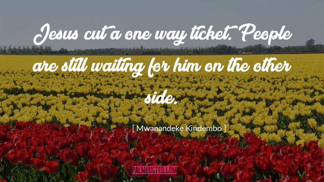 One Way Ticket quotes by Mwanandeke Kindembo