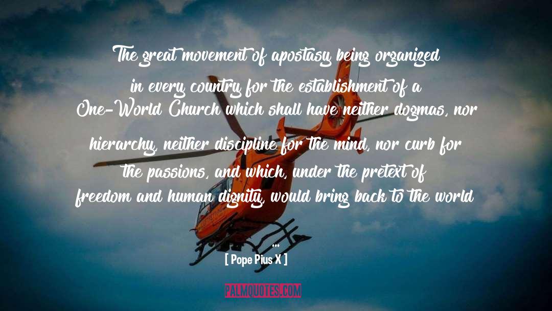 One World quotes by Pope Pius X
