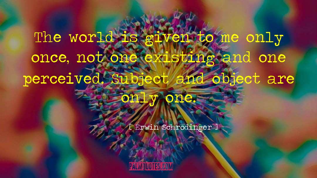 One World quotes by Erwin Schrodinger
