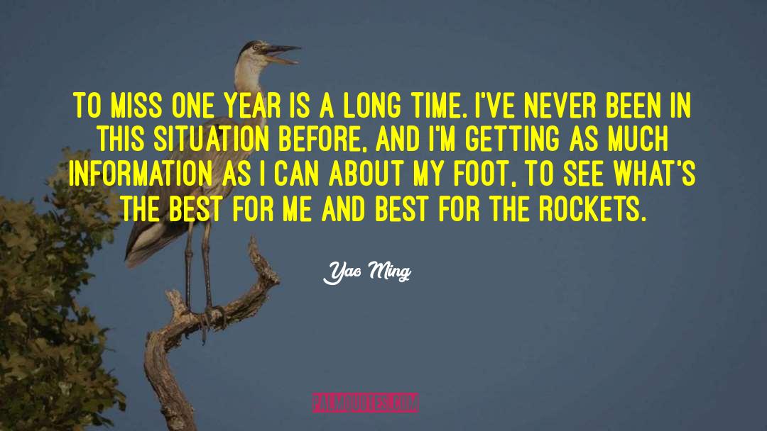 One Year quotes by Yao Ming