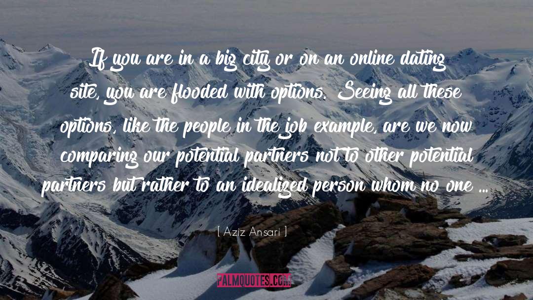 Online Dating Site quotes by Aziz Ansari
