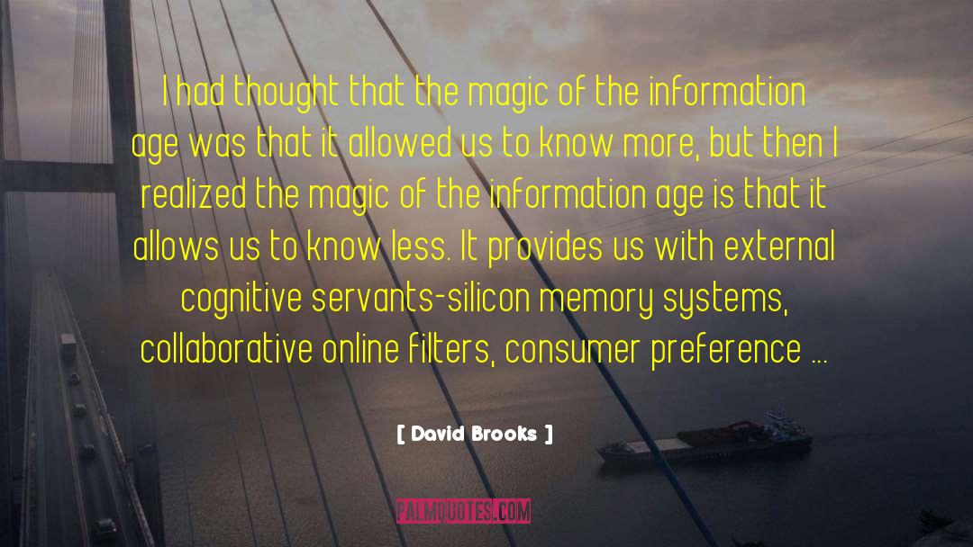Online Marketing quotes by David Brooks