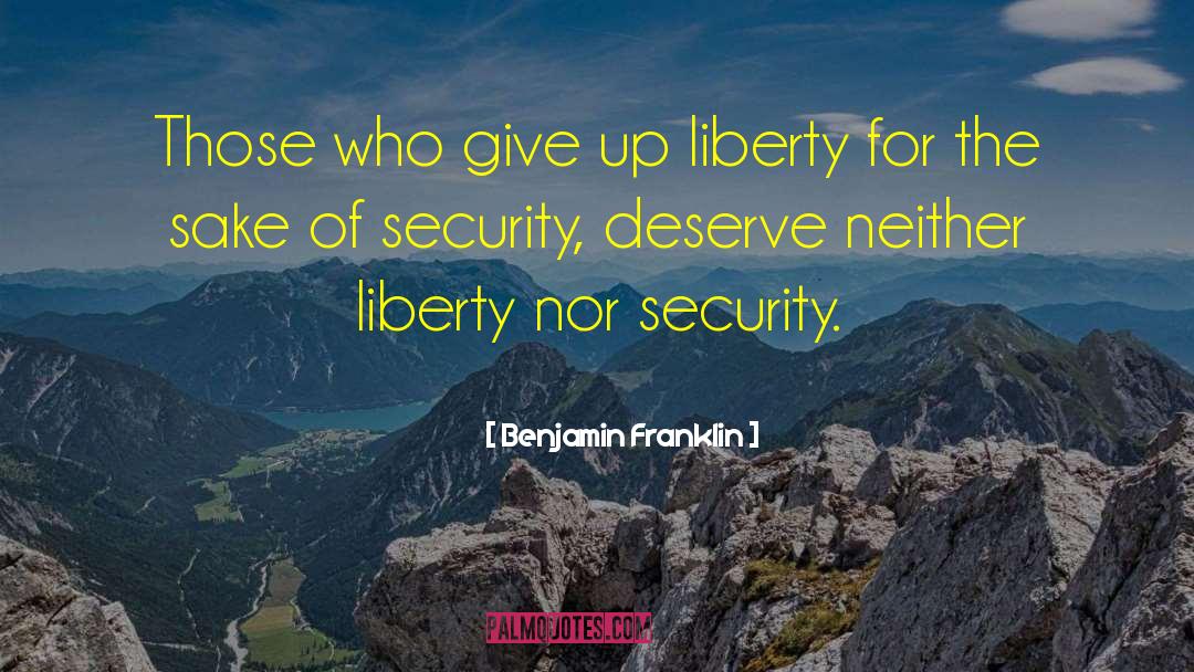 Online Security quotes by Benjamin Franklin