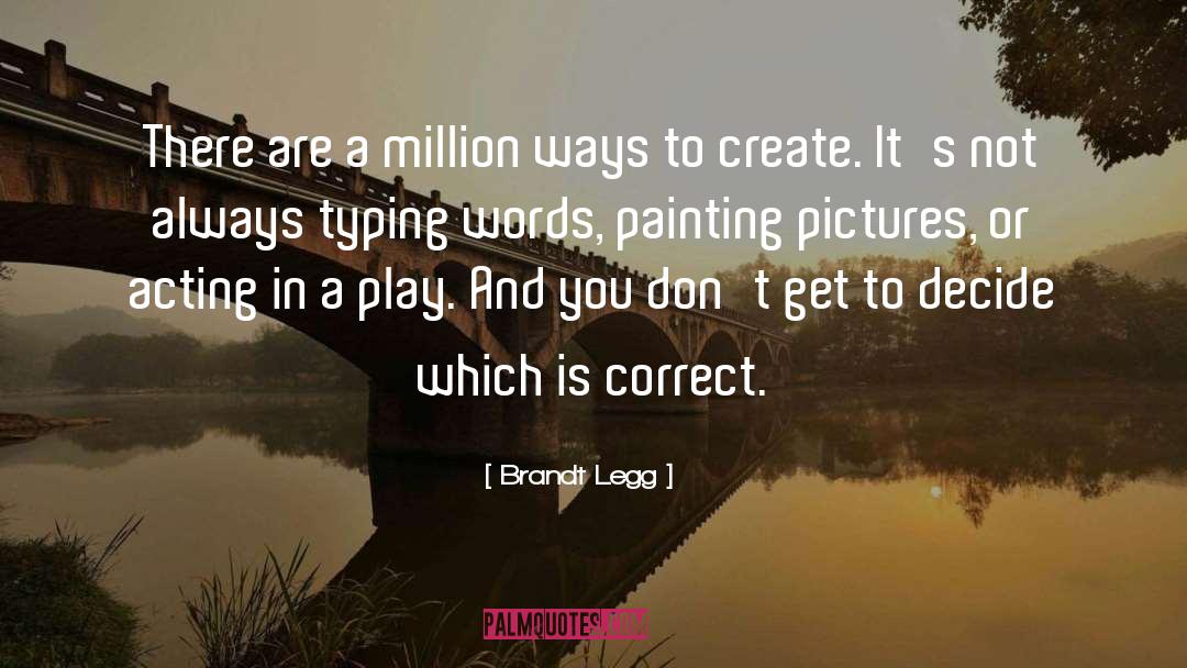 Online Typing quotes by Brandt Legg