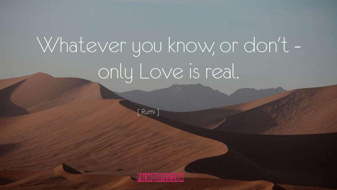 Only Love Is Real quotes by Rumi