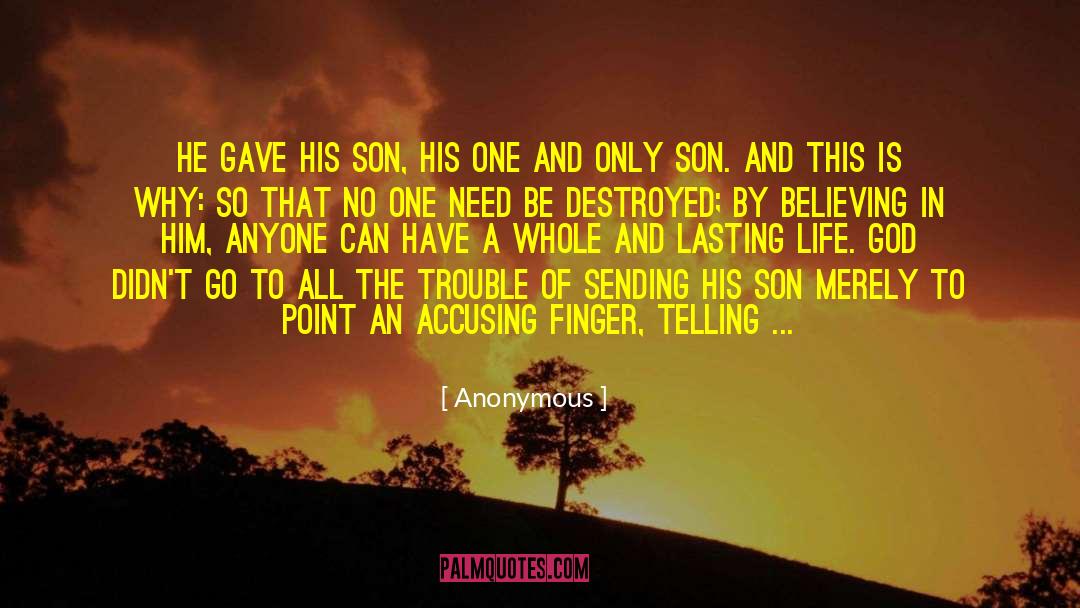 Only Son quotes by Anonymous
