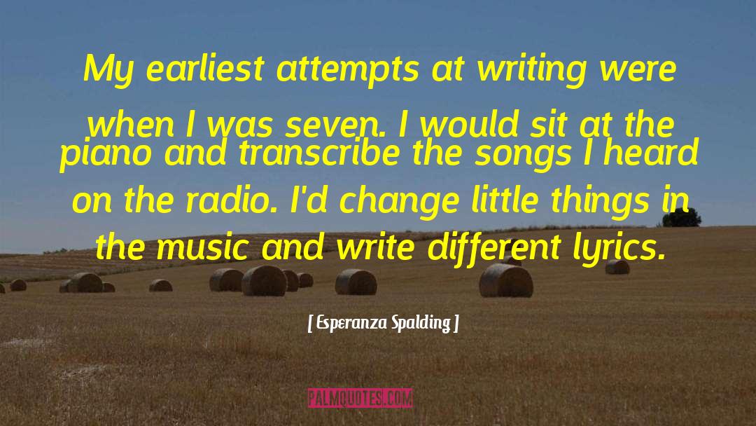 Onn Writing quotes by Esperanza Spalding
