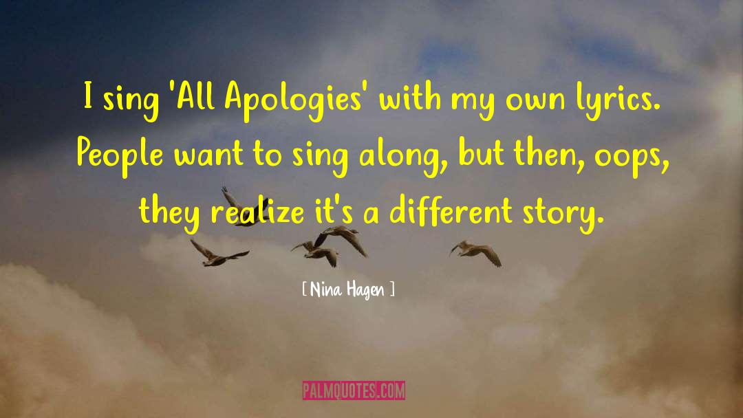 Oops quotes by Nina Hagen