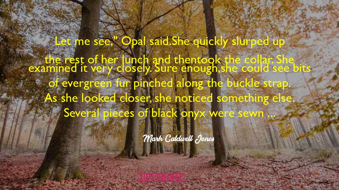 Opal quotes by Mark Caldwell Jones