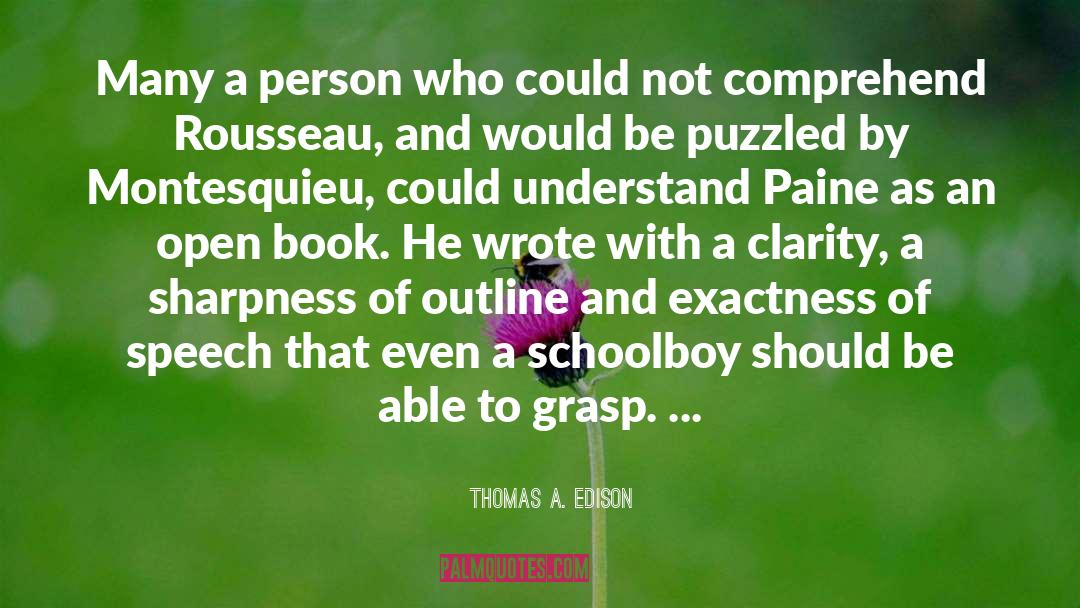 Open Book quotes by Thomas A. Edison