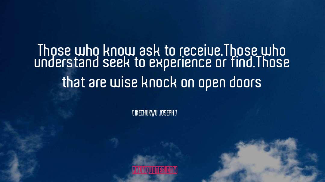 Open Doors quotes by Ikechukwu Joseph