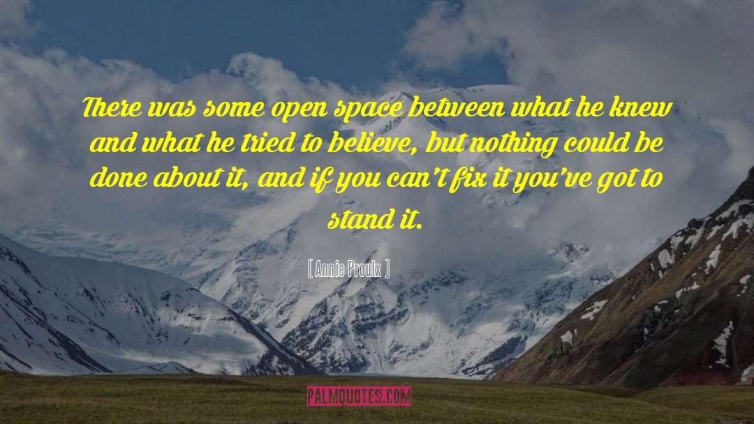 Open Space quotes by Annie Proulx