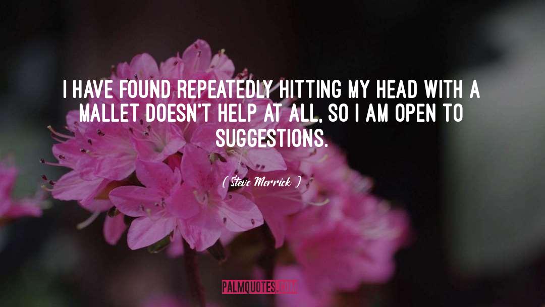 Open To Suggestions quotes by Steve Merrick