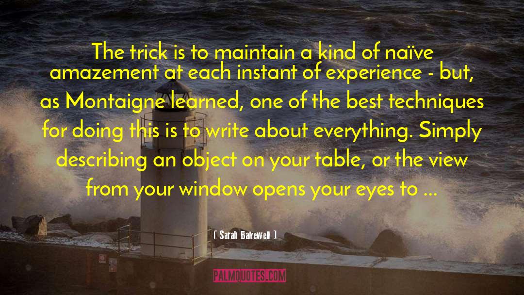 Open Window Of Your Mind quotes by Sarah Bakewell