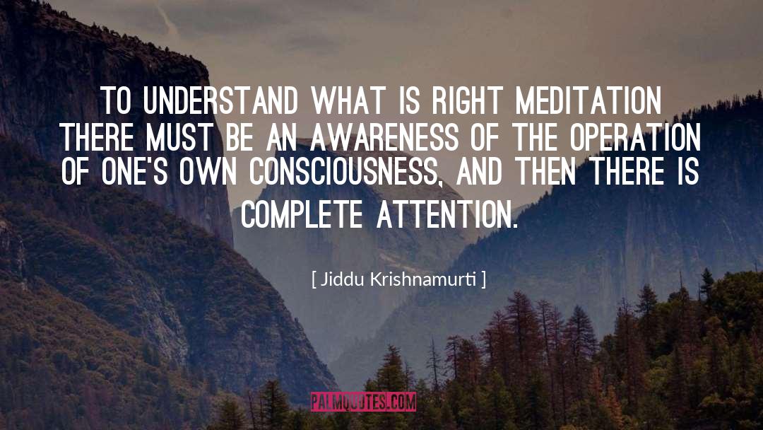 Operation quotes by Jiddu Krishnamurti