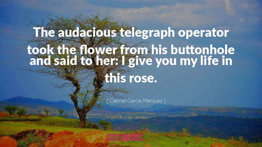 Operator quotes by Gabriel Garcia Marquez