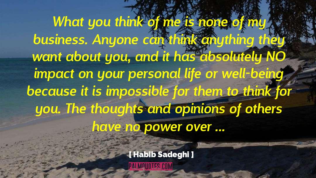 Opinions Of Others quotes by Habib Sadeghi