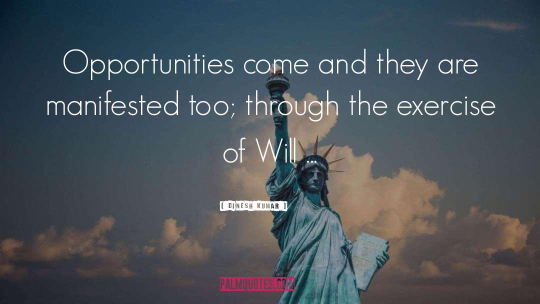 Opportunities And Strategies quotes by Dinesh Kumar