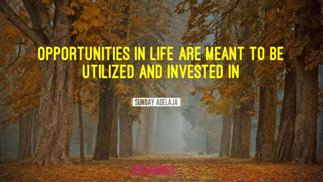 Opportunities In Life quotes by Sunday Adelaja