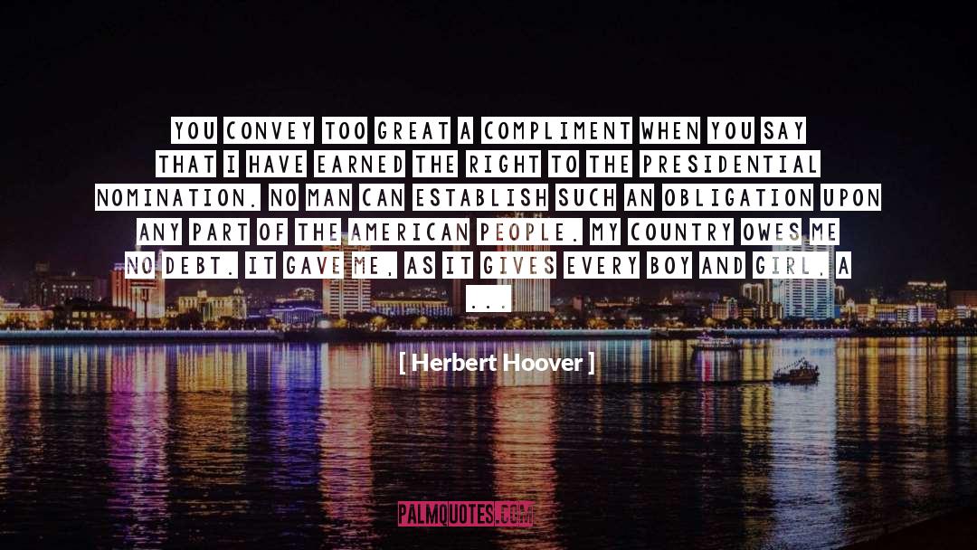 Opportunity Knocking quotes by Herbert Hoover