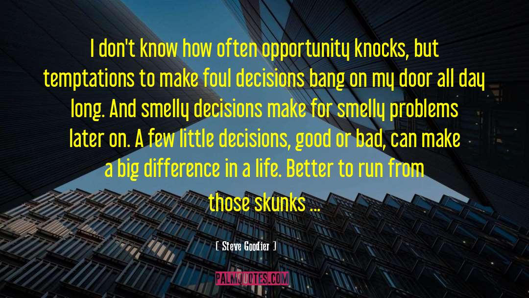 Opportunity Knocks quotes by Steve Goodier