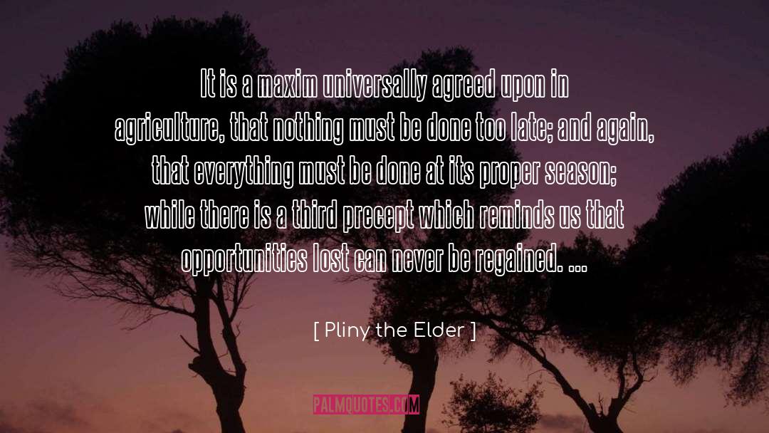 Opportunity Knocks quotes by Pliny The Elder