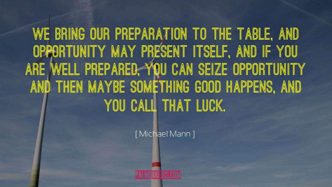 Opportunity Preparation quotes by Michael Mann