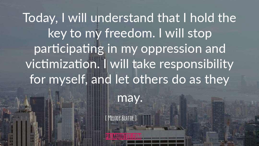 Oppression quotes by Melody Beattie