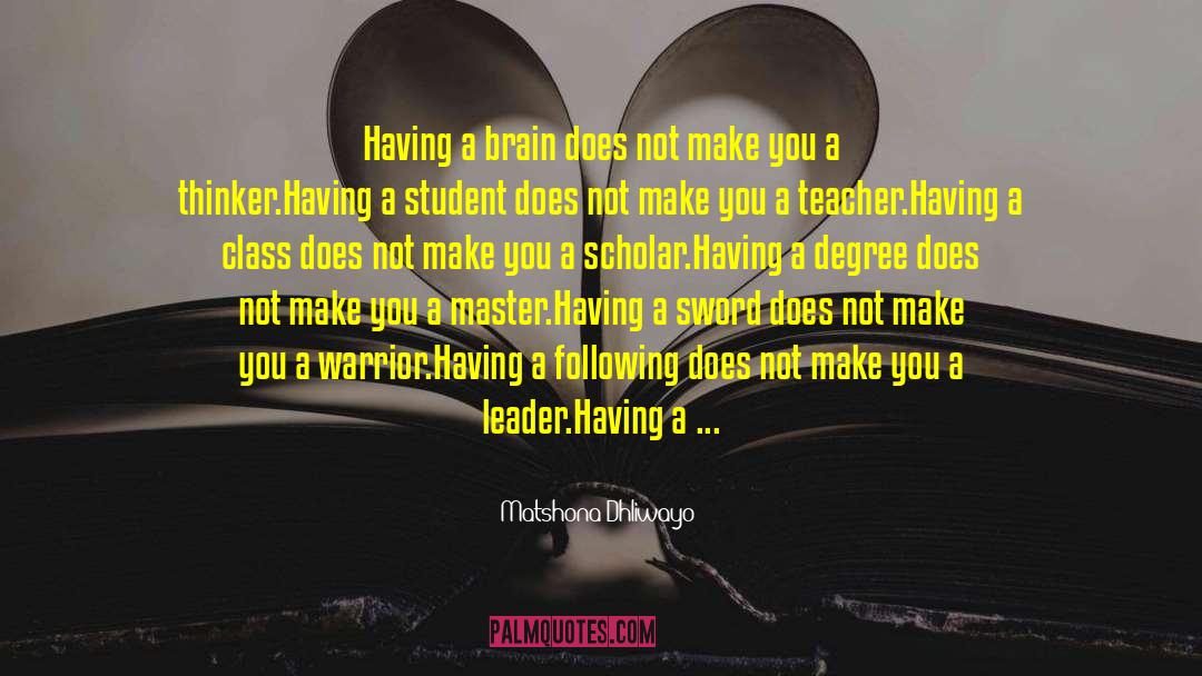 Oprah Master Class quotes by Matshona Dhliwayo