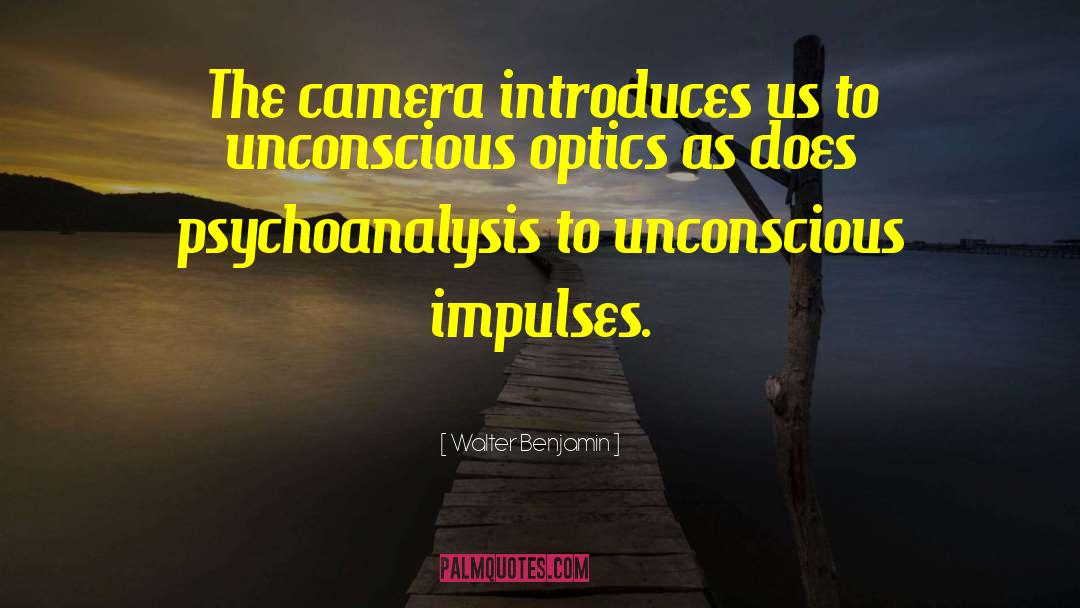 Optics quotes by Walter Benjamin