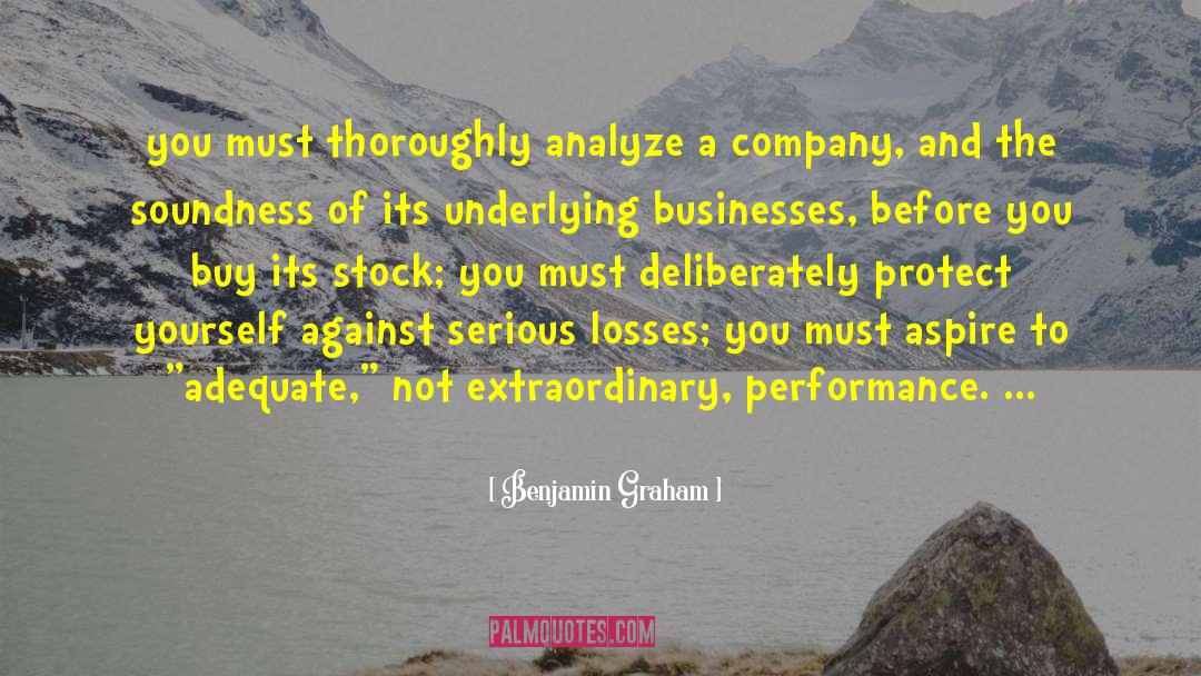 Optimisation Hogh Performance quotes by Benjamin Graham