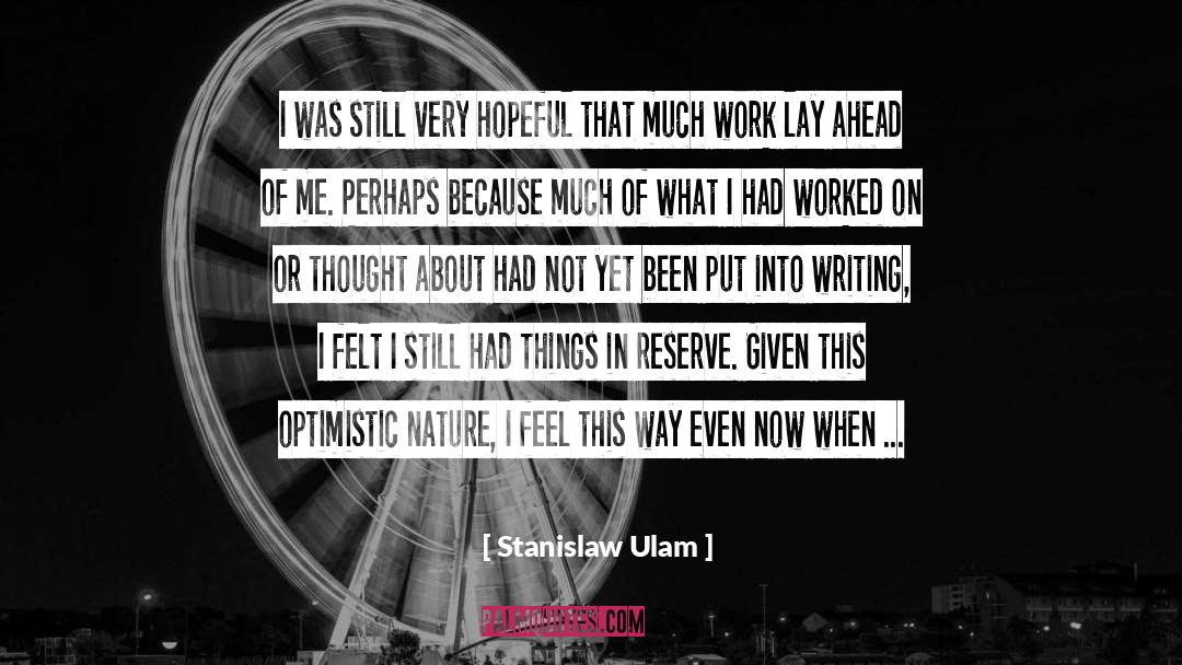 Optimistic quotes by Stanislaw Ulam