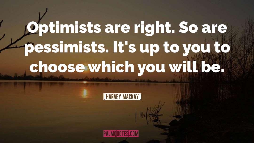 Optimists quotes by Harvey MacKay