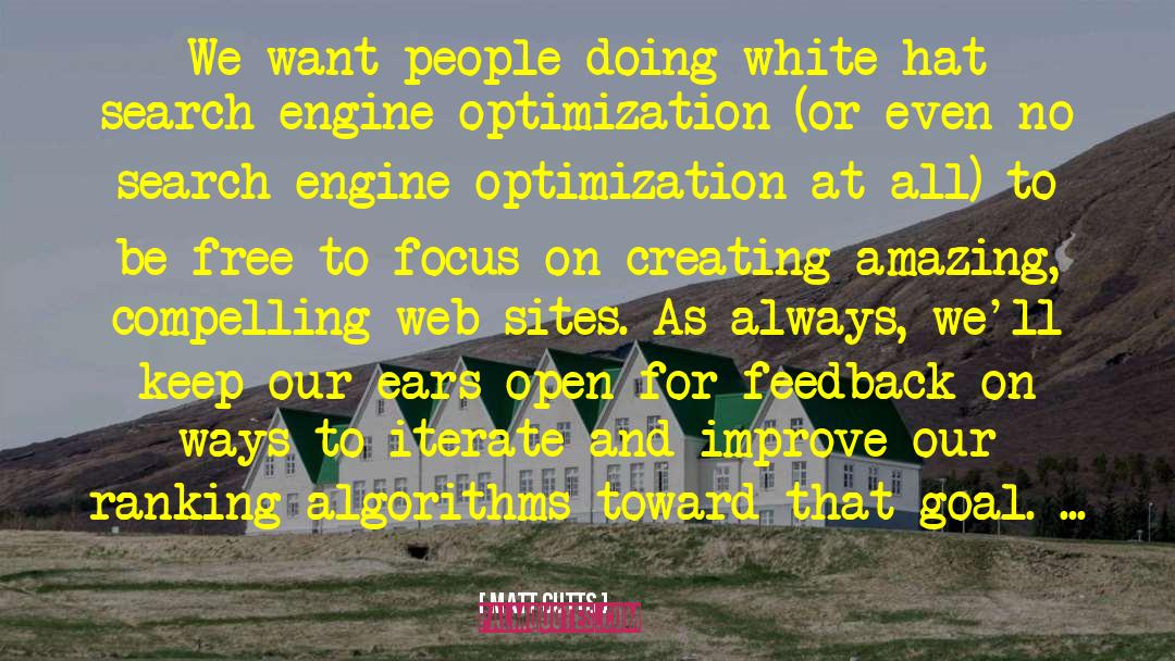 Optimization quotes by Matt Cutts