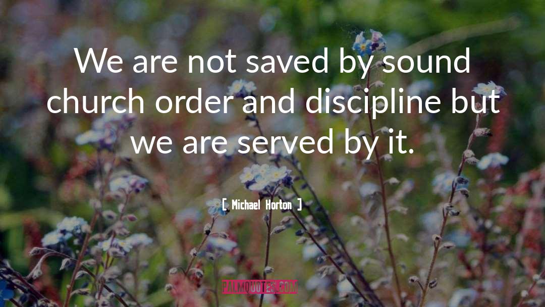 Order And Discipline quotes by Michael Horton