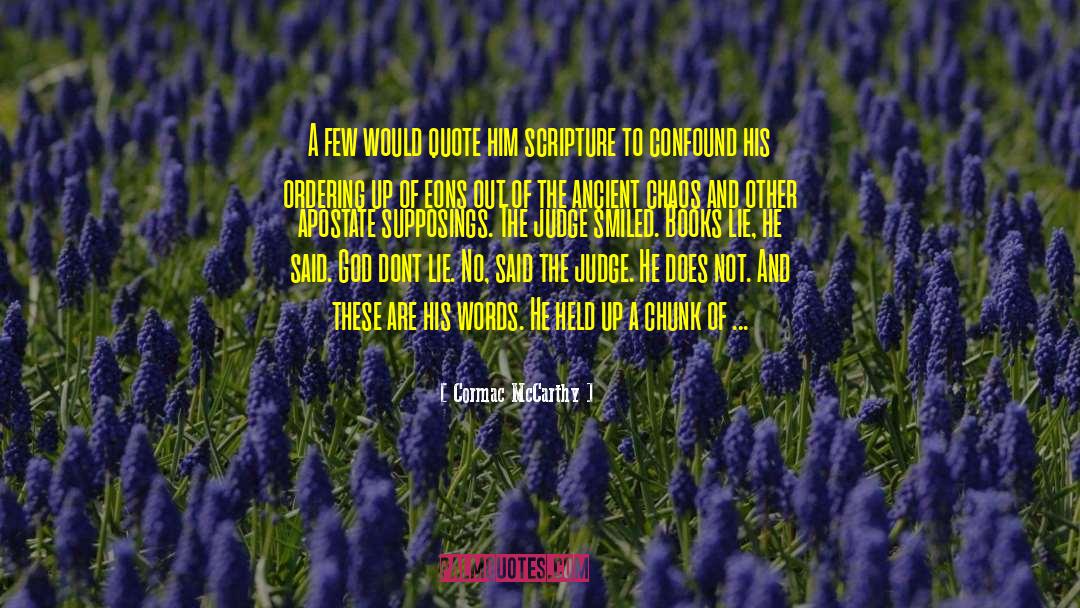 Ordering quotes by Cormac McCarthy