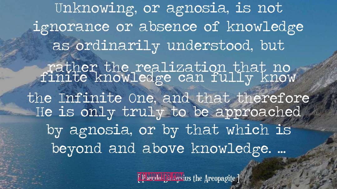 Ordinarily quotes by Pseudo-Dionysius The Areopagite