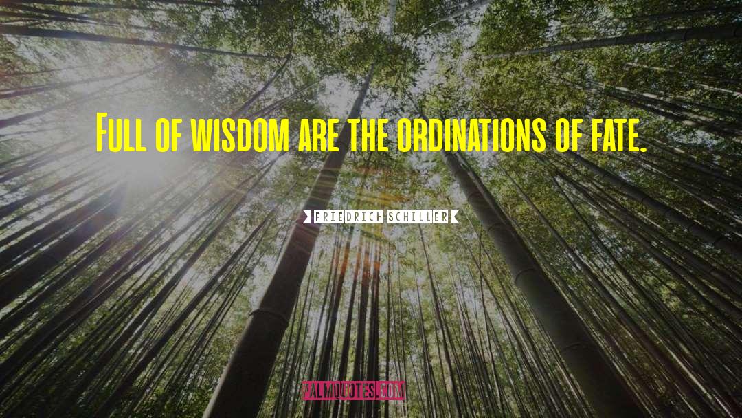 Ordination quotes by Friedrich Schiller