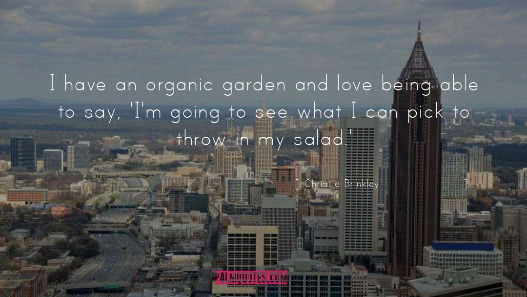 Organic Garden quotes by Christie Brinkley