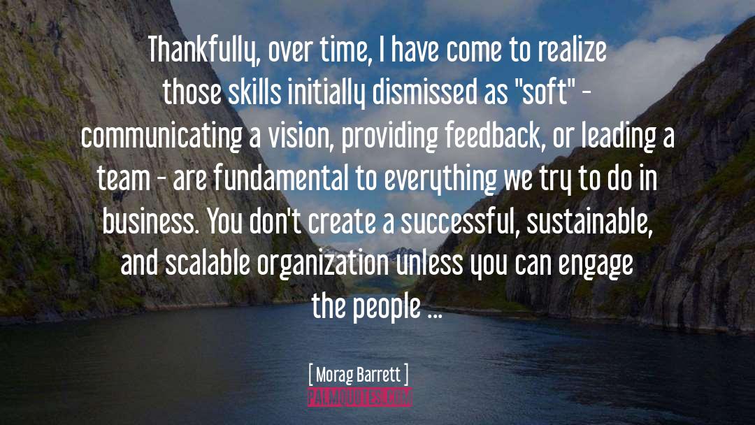 Organization quotes by Morag Barrett