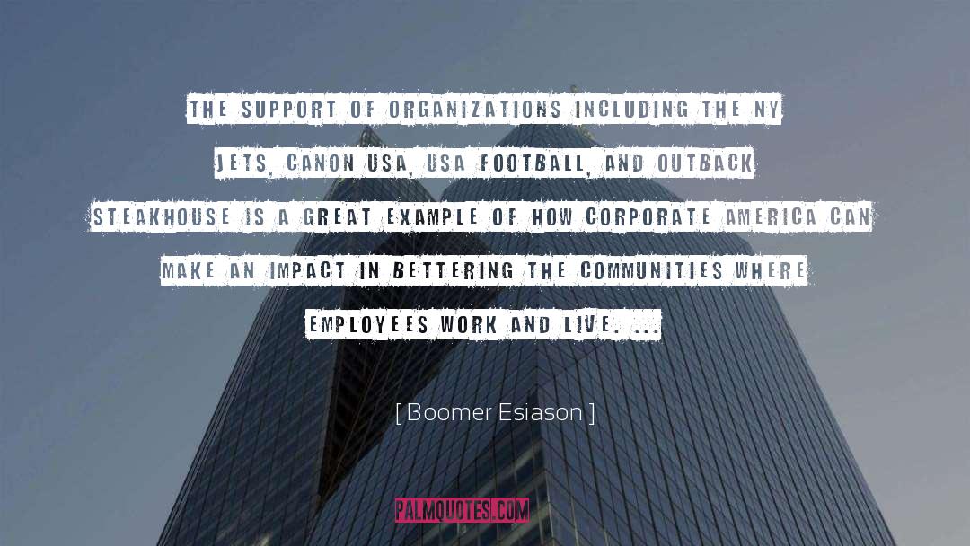 Organizations quotes by Boomer Esiason