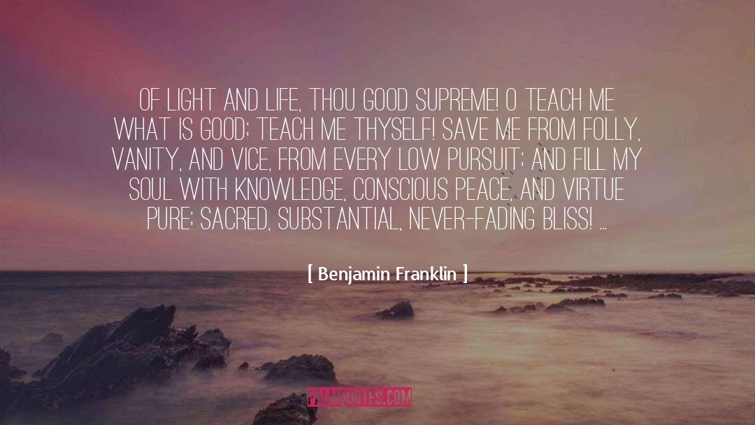 Organized Life quotes by Benjamin Franklin